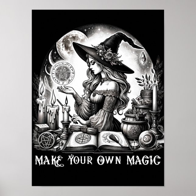Poster Jolie sorcière apothecaire Faites votre propre mag (Devant)