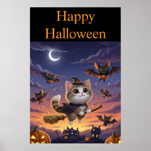 Poster Jolie sorcière d'Halloween