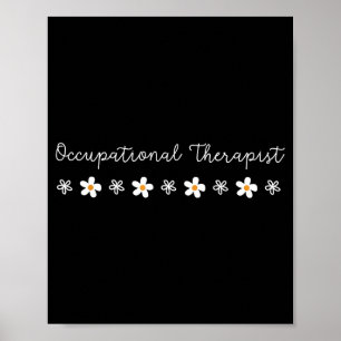 Poster Jolie thérapie occupationnelle fleur de pâquerette
