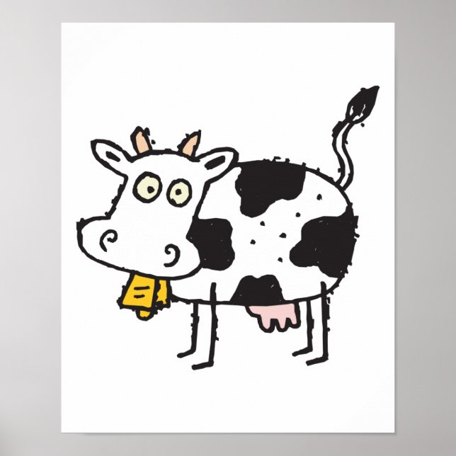 Poster jolie vache caricaturale (Devant)
