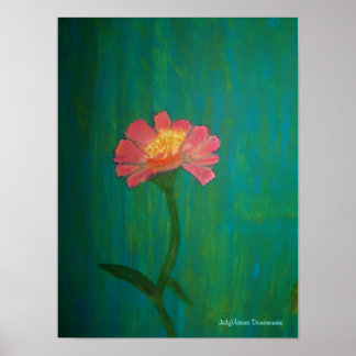 Poster Jolie Zinnia rose
