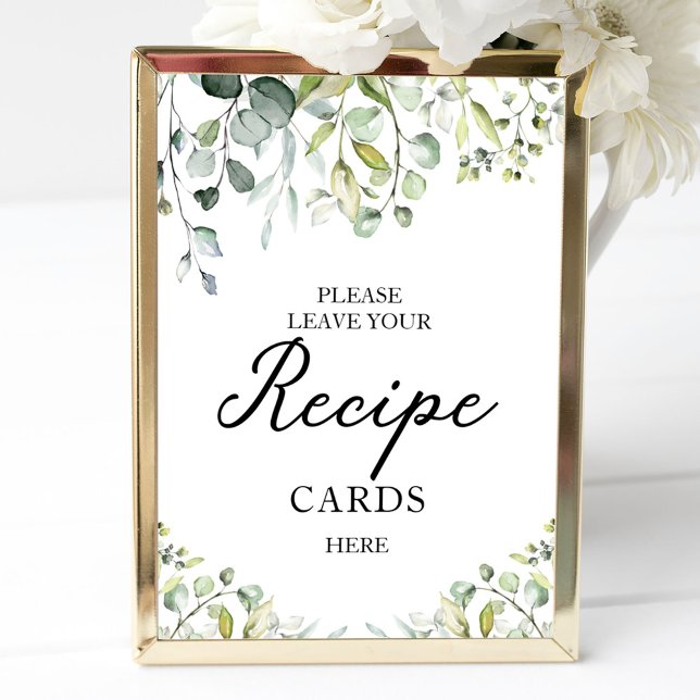 Poster Jolies Cartes de Recettes de Salle de Mariée avec  (Créateur téléchargé)