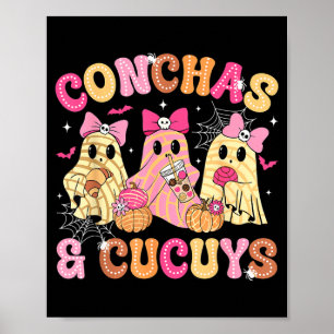 Poster Jolies Conchas et fantôme de Cucuys drôle mexicain