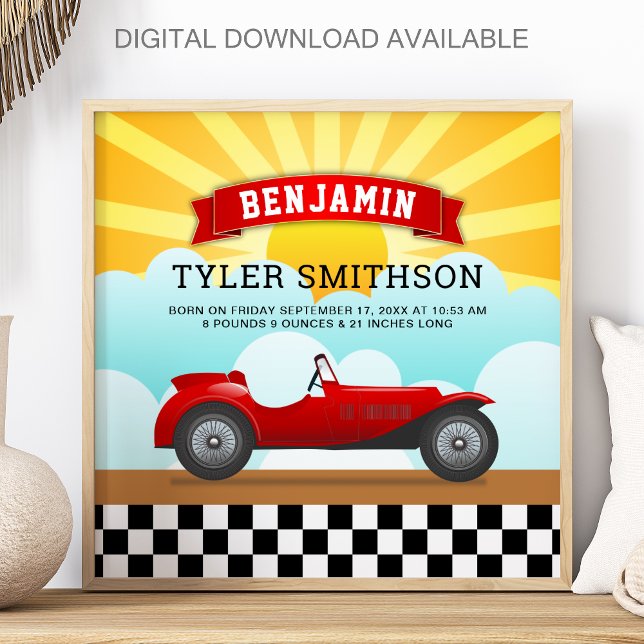 Poster Jolies statistiques de naissance de bébé dans une  (Créateur téléchargé)