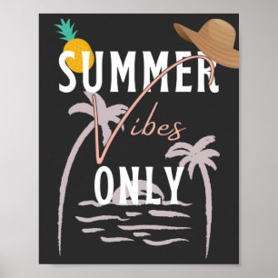 Poster Jolies Vibes D'Été Seulement Plage
