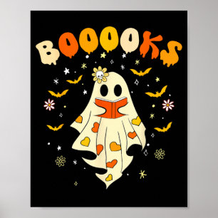 Poster Jolis fantômes de livres lisent plus de livres pro