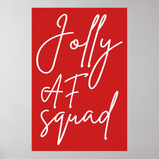 Poster Jolly AF Squad I - Drôle de Noël pour adultes