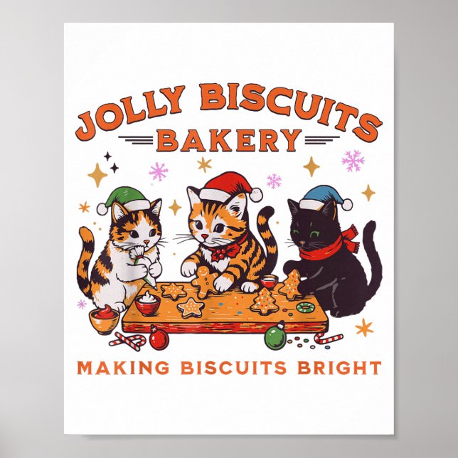 Poster Jolly Christmas Biscuits Bakery Baking Crew Xmas C (Devant)