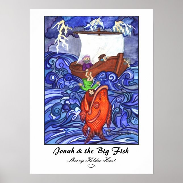 Poster Jonah & the Big Fish Customisé à imprimer (Devant)