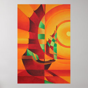 Poster Joncs Cubistes Sur La Mer Rouge