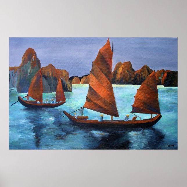 Poster Joncs Dans La Baie Dragon Descendante (Devant)