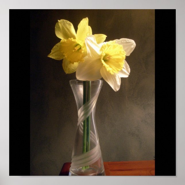 Poster jonquille Vase (Devant)