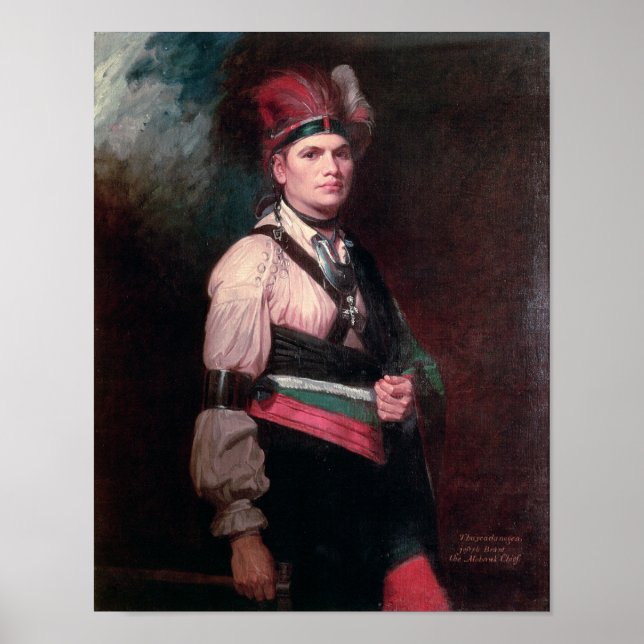 Poster Joseph Brant, chef des Mohawks, 1742-1807 (Devant)