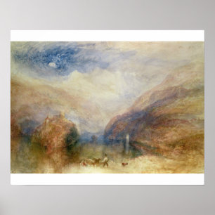 Poster Joseph Mallord William Turner   Lac de Brienz (w/