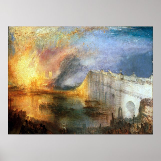 Poster Joseph Mallord William Turner Le feu (Devant)