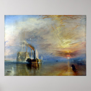 Poster Joseph Mallord William Turner le Temerai de combat
