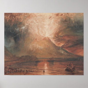 Poster Joseph Mallord William Turner - Vésuve