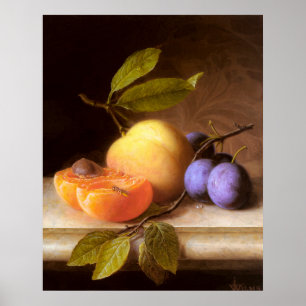 Poster Joseph Peter Wilms - Pêches et prunes