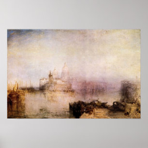 Poster Joseph Turner - Dogana et Père Noël Maria à Venise