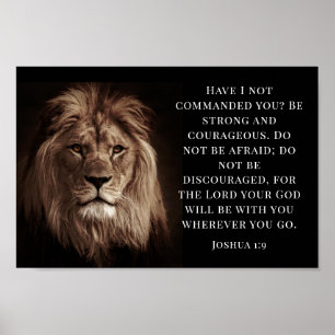 Poster Joshua 1:9, Soyez fort et courageux