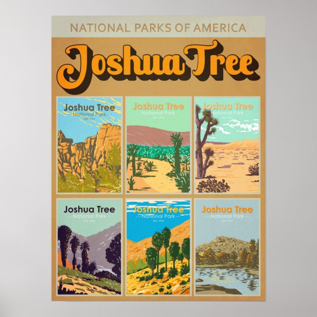 Poster Joshua Tree National Park California (Devant)