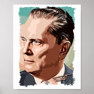 Poster Josip Broz Tito, président de la Yougoslavie Coule