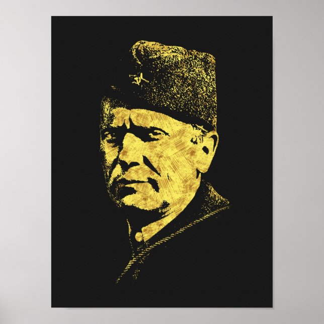 Poster ‹ Josip Broz Tito ‹ Président de la Yougoslavie SF (Devant)