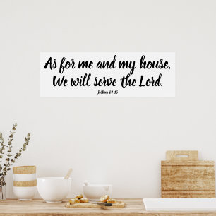 Poster Josué 24:15 Quant à moi...Servez le Seigneur Scrip