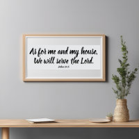 Josué 24:15 Quant à moi...Servir le Seigneur Écrit