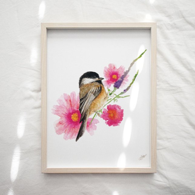 Poster Jote Chickadee Bird Art Imprimer (Créateur téléchargé)