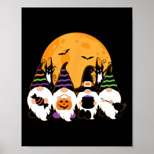 Poster Jote Halloween Gnome Éffrayant Gardening Trick Ou 