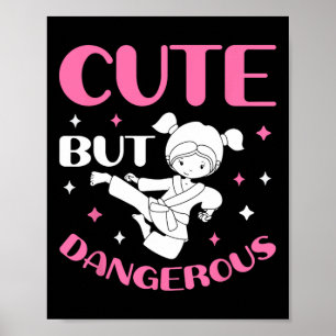 Poster Jote Mais Dangereux Taekwondo Girl Karate Jiu Jits