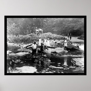 Poster Jouant en parc Washington de Rock Creek, dc 1922