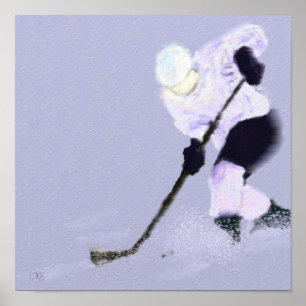 Poster Jouer à l'art du hockey sur glace