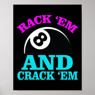 Poster Jouer À L'Em De Rack Et À L'Em De Crack Billard Bi