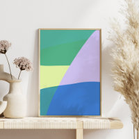 Jouer Abstrait Pastel Couleur Bloc Lavande Vert