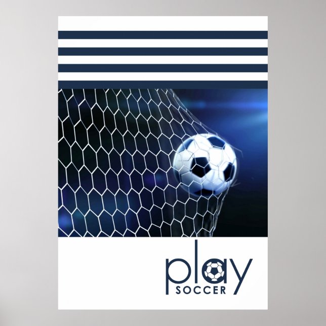 Poster Jouer au football (Devant)