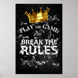 Poster Jouer au jeu Rompre les règles - Mode King
