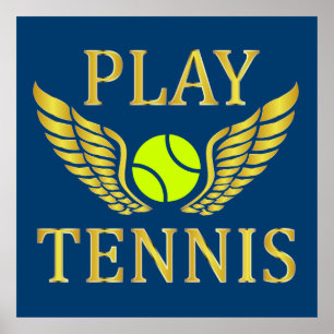 Poster Jouer au tennis