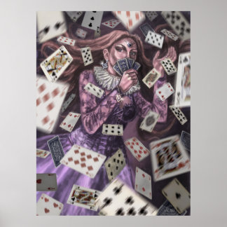 Poster Jouer aux cartes