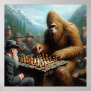 Poster Jouer aux échecs