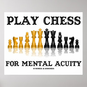 Poster Jouer Aux Échecs Pour L'Acuité Mentale (Échecs Réf