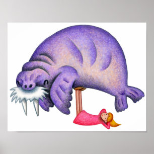 Poster Jouer avec les morses.