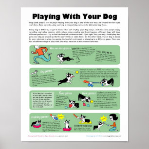 Poster Jouer avec ton chien