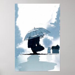 Poster Jouer avec un chat sur l'affiche de la Journée de