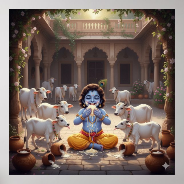 Poster Jouer Bright Bala Krishna Beurre de Manger (Devant)