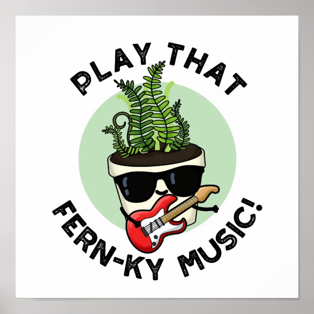 Poster Jouer Ce Puzzle Plante Drôle De Musique Fern (Devant)