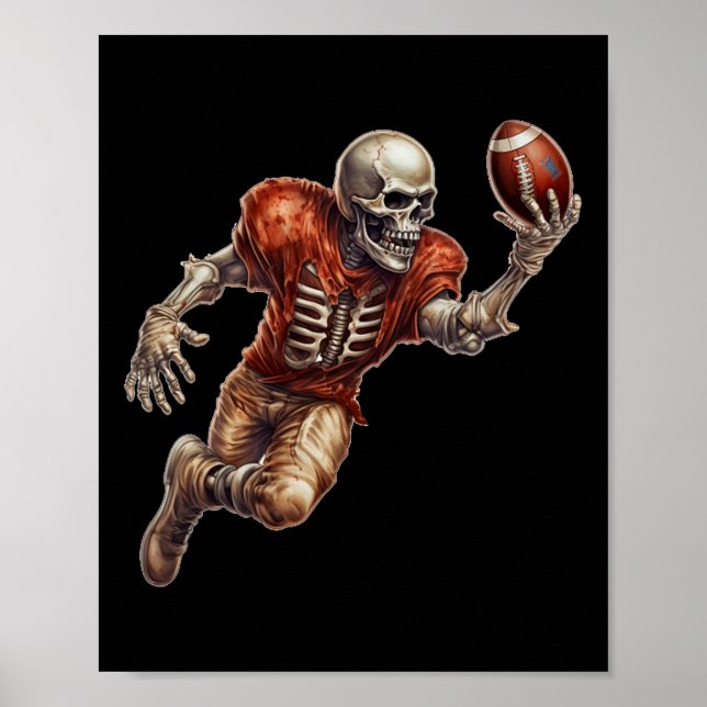 Poster Jouer Cool de football Touchdown Halloween (Devant)