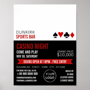 Poster Jouer Costumes, Casino Night, Industrie De Jeu