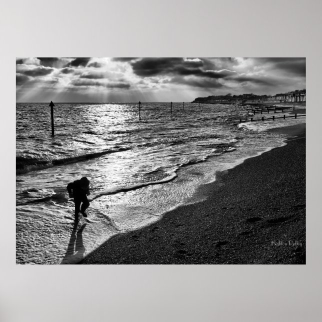 Poster Jouer Dans Le Surf, Photographie D'Art (Devant)